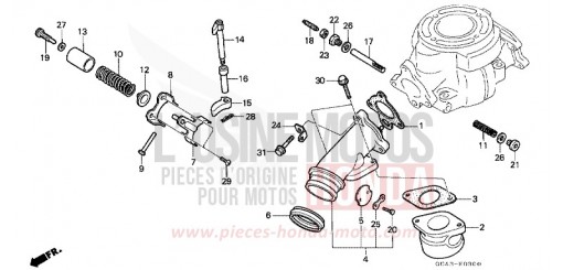 EXHAUST MANIFOLD CR80R2G de 1986
